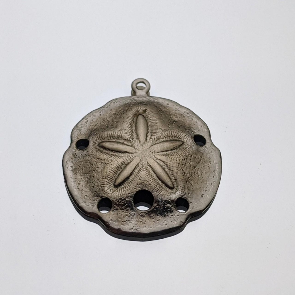silver sand dollar pendant